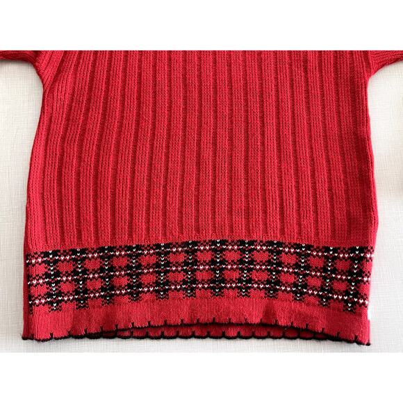Arielle Sz S Vintage Teddy Bear Sweater Red Holiday Christmas Ugly 90's Kidcore - Picture 10 of 12